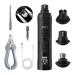 BDJ Dog Nail Grinder with 2 LED Lights Upgraded 3-Speed Electric Recharge Pet Nail Trimmer with Clippers & Files Powerful Painless Paws Grooming & Smoothing for Small Medium Large Dogs & Cats Black