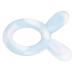 Baby Teething Toys Silicone Teethers Ring Shape Bunny Ear Bracelets for 3 Months Infant (White Blue) - Buy Online on GoSupps.com