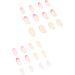 24pcs Short Oval French Tip False Nails Multicolor Edge - Press On & Full Cover Acrylic Nails for Women & Girls | Removable Glue-On Fake Nails - Nail Art Accessories - Buy Online on GoSupps.com
