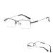 Zuicc Titanium Progressive Dual-Unde Reading Glasses for Near and Fore Progressive Multifocus Reading Classes Metal Frame Anti-Blue Light Leading Glass Beautifiers Feeching Aid Halfbrille +200