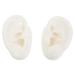 ibasenice Silicone Ear Model: Soft Silicone Artificial Ear Model for Jewelry Earrings Display 1 Pair White