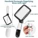 Folding Handheld Magnifying Glasses with Light 3X Large Rectangle Reading Magnifier with 10 LEDs for Seniors with Macular Degeneration Newspaper Books Small Print for Low Visions (Black & White) - Buy Online on GoSupps.com