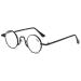 Koosufa round reading glasses Blue light filter women men small metal ultra light retro nerd glasses reading aid visual aid full edge glasses anti fatigue glasses with thickness 1.0 1.5 2.5 3.5 4.0 1x black 1.0 x