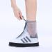 Lumoon 1 pair of outdoor rain protection overshoes silicone overshoes slipproof pvc over shoes rain over shoes for women and men with zipper reusable slipproof overshoes l black