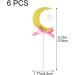 6pcs Crescent Moon Glitter Cupcake Toppers - Cake Decorations - Party Decor Celebration Ramadan Eid Cake Decorations - Buy Online on GoSupps.com