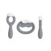 ezpz Oral Development Tools 3 Pack in Gray - Non-Slip Loop Smile and Stick 100% Silicone - Encourages Speech Sound - Sensory Bumps - Dishwasher Safe - Ages 3 Months - Buy Online on GoSupps.com