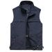 Gihuo Men's Fishing Vest Utility Vest Travel Safari Pockets Work Vest Style3-navy X-Large