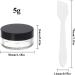 Liujzzj 10-Piece Transparent Jar Set for Cosmetics - Small Plastic Containers with Black Screw Lid & Mini Spatulas | Ideal for Lip Balm & Nail Art - Buy Online on GoSupps.com