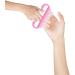 4 Pcs Plastic Nail Cleaning Brush Set with Handles - Purple Pink Blue Transparent - Buy Online on GoSupps.com