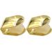 SUPVOX 2Pcs Gold Plated Small Single Tooth Cap Hip Hop Teeth Grill Golden