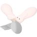 Baby Fork Spoon Fine Workmanship Safe Cute Shape High Temperature Resistant Exquisite Beautiful Toddler Feeding Utensils for Feeding(Off-White) - Buy Online on GoSupps.com