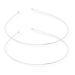 Topkids Accessories 2x Thin Metal Hair Bands Headbands Alice Bands Hairbands Head Bands Mens Guys Adult Women Girls Black Gold Silver Plain Styling Grips (1mm Silver)