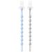 Beboan silicone pacifier chain for girls 2 pieces of BPA-free baby pacifier chain set with lock for bite toys baby party (blue and gery) blue /gery