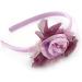 Thin Pink Silk Rose Flower Alice/Hair Band/HeadBand - Buy Online on GoSupps.com
