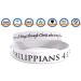 Philippians 4:13 Silicone Wristband - Christian Religious Bracelet for Motivation & Support - Ideal for Events, Gifts, Causes - Men, Women, Kids - Medium Size - Buy Online on GoSupps.com