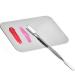 Makeup Palette Small Stainless Steel Cosmetic Spatula Rectangle Shape Foundation Mixing Plate Tool - Buy Online on GoSupps.com