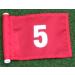 ShopTJB White Numbered 1-5 Solid Red 400D Pin Marker Flag for Golf & Putting Green - Buy Online on GoSupps.com