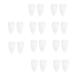 10 Pairs Halloween Vampire Dentures with Luminous Flexible Without Hurting Teeth Personality Fashion Resin Tooth 1.7cm / 0.7in