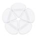 Feicuan 5pcs Powder Puffs Triangle - Soft Makeup Sponge with Velvet and Strap Reusable Washable for Loose Powder Dry Wet Cosmetic Foundation Make Up Tools White