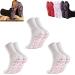 Tourmaline slimming health socks tourmaline weight loss health socks self-heating socks health massage socks (white 3 pairs)