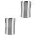 Zerodeko 2pcs Stainless Steel Cup Drinking Tumblers Bathroom Supplies Mugs Toothbrush Holders Water Bottles Drinking Cups Bathroom Storage Cup Straight Body Wash The Cup Travel