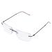 Devirld progressive multifocus reading glasses UV400 computer blue light blocking readers frameless transition glasses for men and women black and brown 3.5 x