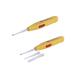 Qtqgoitem Ear Wax Remover Cleaner Flashlight Curette Spoon Earpick 2pcs Yellow (Model: 383 2b5 e54 4fe 48c)
