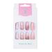 Brishow French Artificial Nails - Pink Glitter Press On Nails for Women & Girls - 24 Piece Set - Buy Online on GoSupps.com