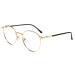 Firmoo Blue Light Blocking Reading Glasses 1.5 Women Men Gold Round Metal Frame Reading Computer Glasses Anti Glare Eyestrain Light Tinted Blue Light Glasses with Magnification Gold 1.5 x