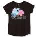adidas Girls' Short Sleeve Graphic Tee Large Black With Multicolor