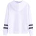 Bigfanshu Women's Tops Christmas Printing Stripe Round Collar Long Sleeves Sweater White - Buy Online on GoSupps.com