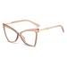 Oversized Blue Light Blocking Cat-Eye Anti Eye Strain Reading Glasses Eyewear Computer Readers New Flat Light Mirror +0.00 C4