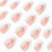French Tip Long Coffin False Nails - 24pcs Medium Long Press On Nails with Glue Sticker for Women and Girls - Buy Online on GoSupps.com