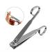 Stainless Steel EZ Grip Nail Clipper Set for Men and Women - 2 Pack (Large and Small) - Scissor Grip, Sharp Blades - Silver - Buy Online on GoSupps.com
