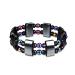 Dual Layers Magnetic Hematite Bracelet Health Care Bangle Wrap Multicolors Unisex Bracelet 55mm Diameter for Men Women