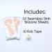 SEAMLESS SKIN Silicone Gel Sheets Set - Scar Removal Treatment for Mastopexy/Areopexy Recovery & Stretch Marks - Post Op Surgery Breast Anchor Lift - Pack of 2 - Buy Online on GoSupps.com