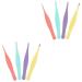 FRCOLOR 8 STK eyebrows tweezers make-up tweezers eyelash tweezers for extensions tweezers for craft eyebrow kit hair set Miss handicrafts hair removal stainless steel 11x1.5cmx2pcs such as shown