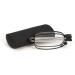 Foldable Metal Reading Glasses 2.5x | High-Quality Rectangular Specs with Telescopic Flip Top Etui | Stylish Reading Aid for Men & Women - Buy Online on GoSupps.com