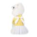Barrageon dogs Kneid sweet princess rock clothing cat puppy for small medium -sized Bowknot pet summer clothing dog cat (yellow -m) back length: 25 cm stripes - yellow