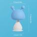 Silicone Mushroom Teether Toy for Babies 0-24 Months - Cyan | Soft Infant Sensory Chew Toy with Ring for Gums Grasping and Sucking - Buy Online on GoSupps.com