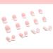 24Pcs French False Nails White Tip - Medium Square Fake Nails French Tip Press on Nails Pink Full Cover False Nails with Rhinestones & Flowers Designs for Women Girls (Flower Design) - Buy Online on GoSupps.com