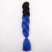 Ombre Kanekalon Jumbo Braid Synthetic Braiding Hair Extensions 100g (1 piece Black to Blue b15)