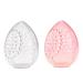 Qyrugcxs Sponge Storage Box Makeup Powder Puff Empty Egg Shaped Transparent Powder Puff Makeup Storage Box