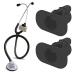 StatGear Stethoscope Tape Holder - Medical Items for Nurses Paramedics EMT EMS - Pack of 2 Black 2 Pack Black 2 Pack 2