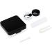 Buy Cute Reflective Contact Lens Container Set - Hygienic & Durable for Home or Travel (Black) - Buy Online on GoSupps.com