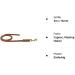 Buy Premium Fat Leather Line - 1m 1.35m 2.20m 3m - Chrome/Brass Hook - Durable Cognac Strap for International Shipping - Buy Online on GoSupps.com