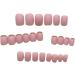 24Pcs False Nails Short Frosted Gold Beads False Nail Art Fake Nail Tips Design Press on Nails with Double-Sided Adhesive for Women Girls - Buy Online on GoSupps.com