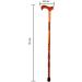 Cane Elderly Crutches Solid Wood Walking Stick Anti-Skid Walker Fine Carving Copper Ring Modification 94cm (37 Inches) Long Can Be Truncated As Needed Interesting Red - Buy Online on GoSupps.com