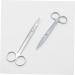FOMIYES 6 Pcs Stainless Steel Scissors Set Curved & Straight Tip for Precision Cutting | International Shipping Available - Buy Online on GoSupps.com