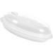 2 pcs steamer steam baskets for rice container with lid fish steaming holder fish steaming plate steamed fish plate oval fish pan microwave dish with cover white food grade pp Whitex2pcs 32.7x18.6cmx2pcs - Buy Online on GoSupps.com